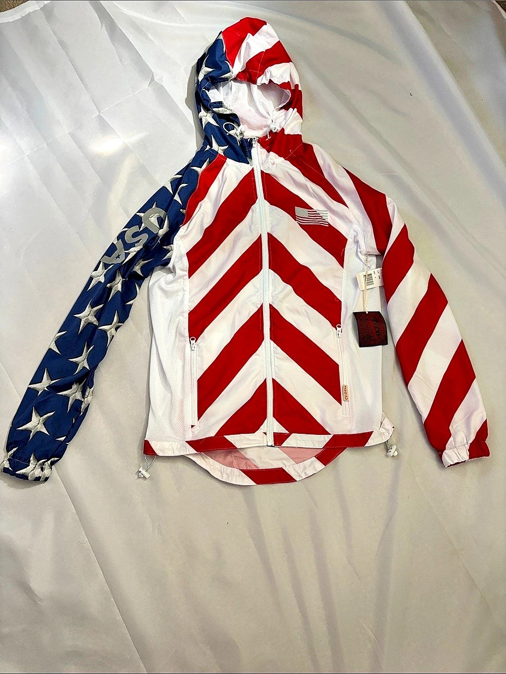 KLOTHO American Flag Windbreaker Size Small NWT